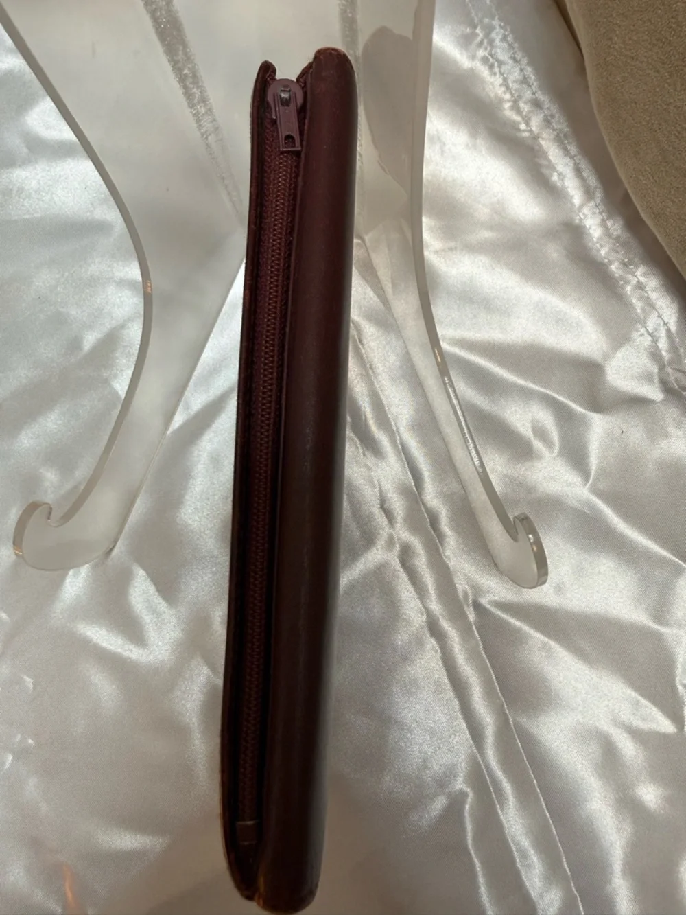 Cartier Must de Cartier Burgundy Leather Long Wallet Gold-tone Corners
